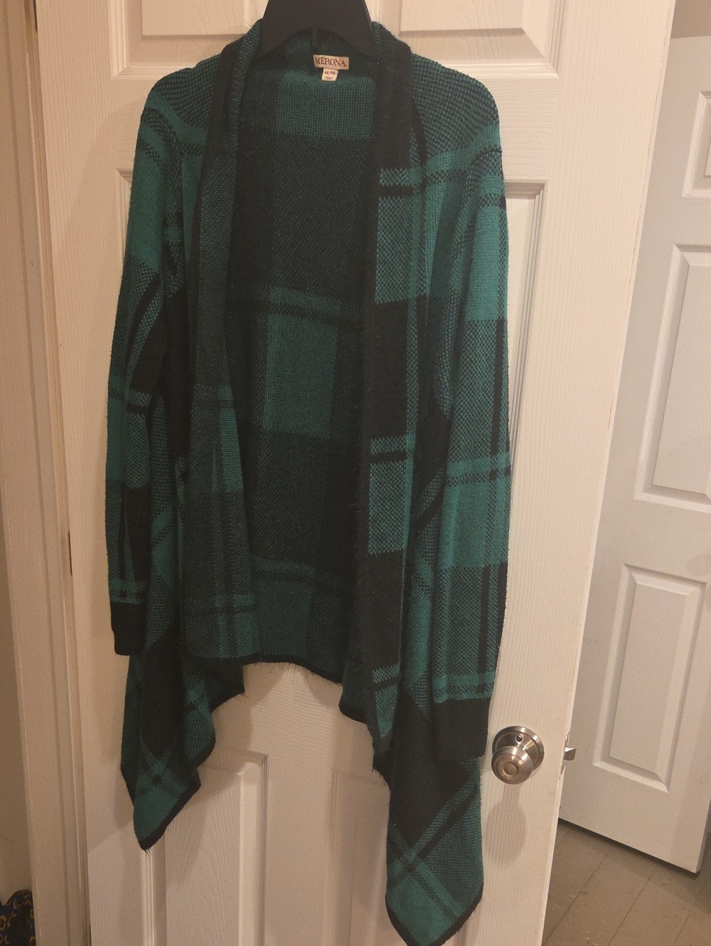 Merona, XL || Green & Black Knit Open Cardigan